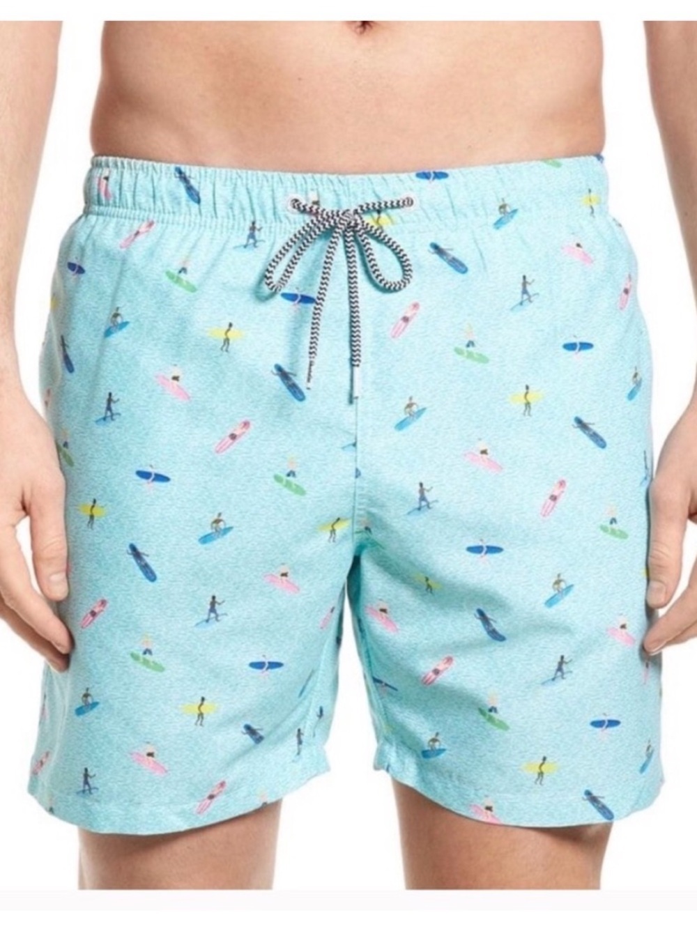 Boardies Green Surf Print Swim Trunks Size XL